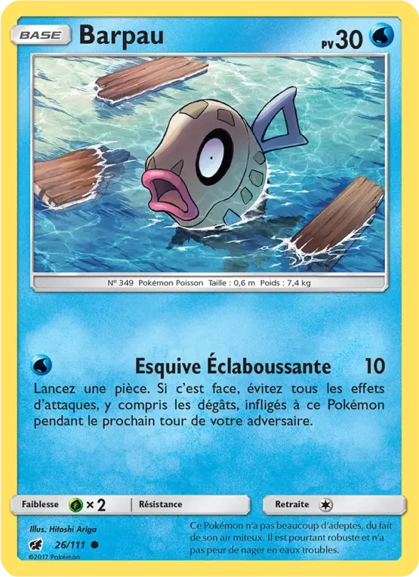 Carte Pokémon Barpau — Invasion Carmin
