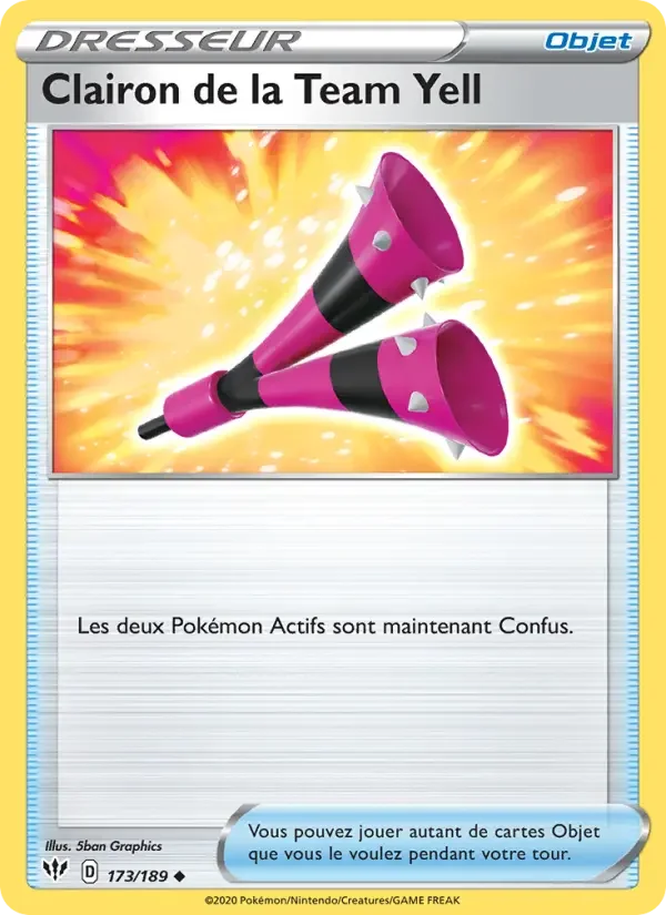 Carte Pokémon Clairon de la Team Yell — Ténèbres Embrasées