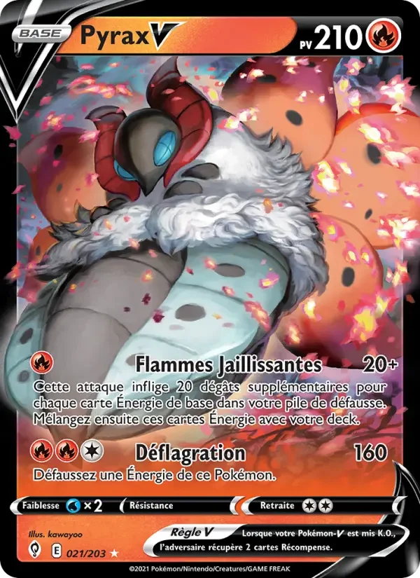 Carte Pokémon Pyrax V — Évolution Céleste