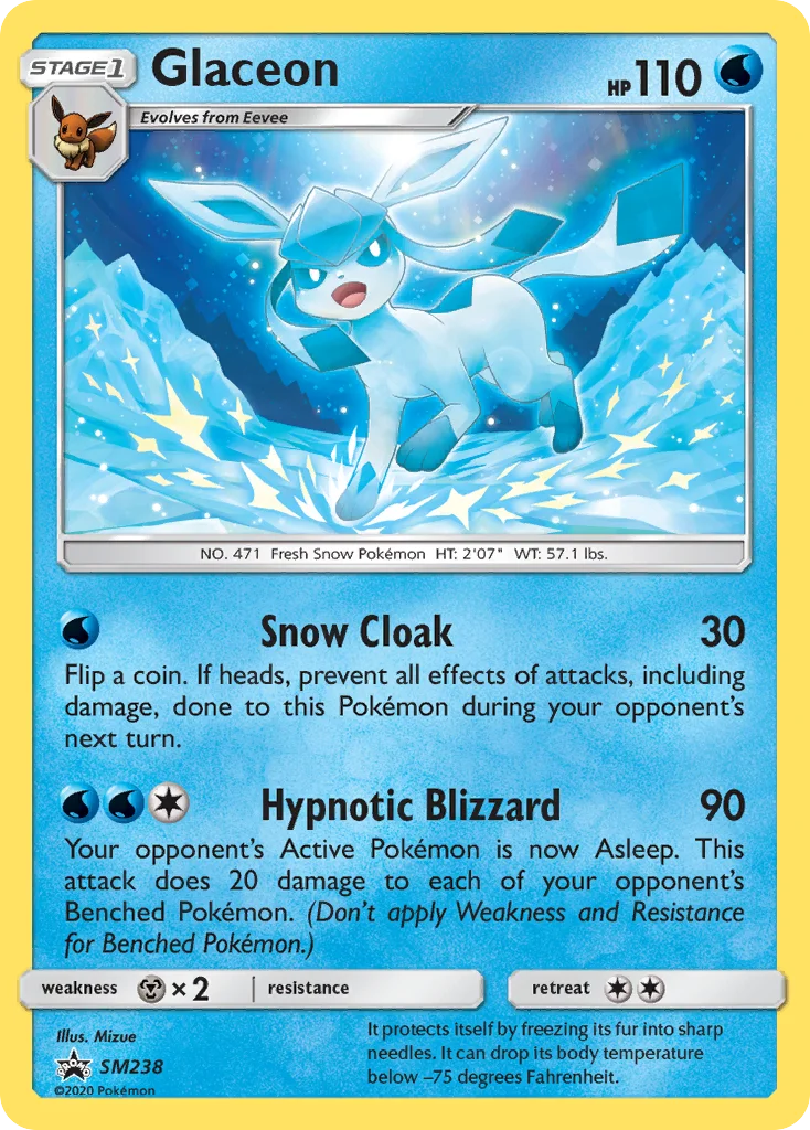 Carte Pokémon Glaceon — Promos Soleil et Lune