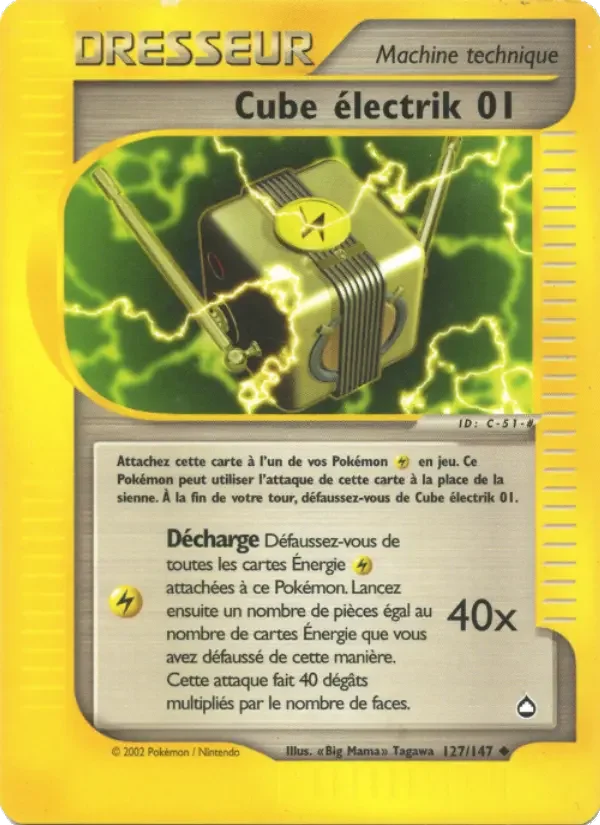 Carte Pokémon Cube électrik 01 — Aquapolis