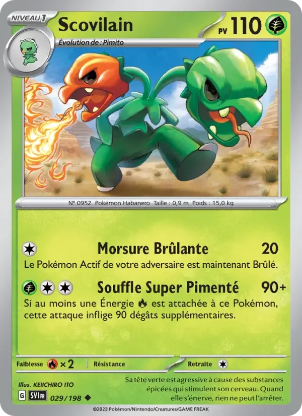 Carte Pokémon Scovilain — Écarlate et Violet