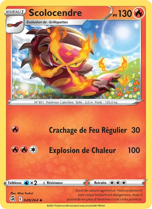 Carte Pokémon Scolocendre — Poing de Fusion
