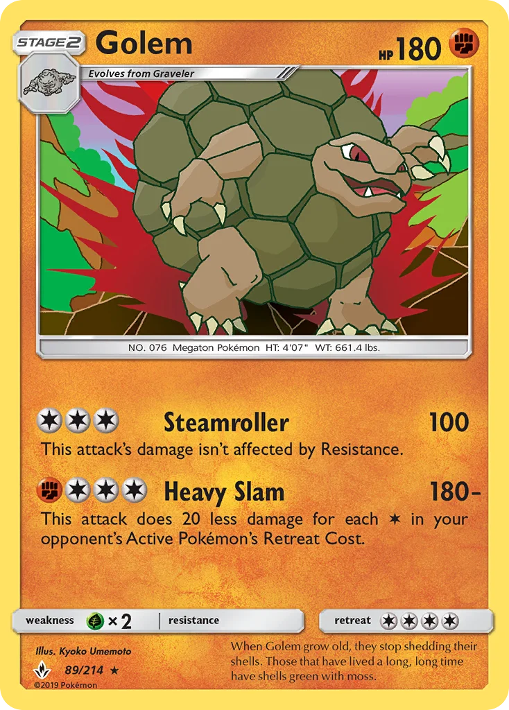 Carte Pokémon Grolem — Alliance Infaillible