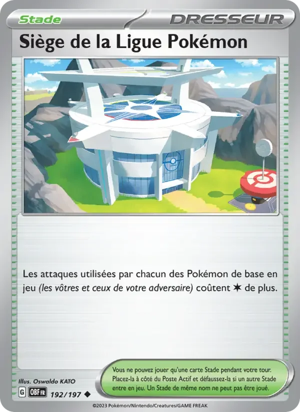 Carte Pokémon Siège de la Ligue Pokémon — Flammes Obsidiennes