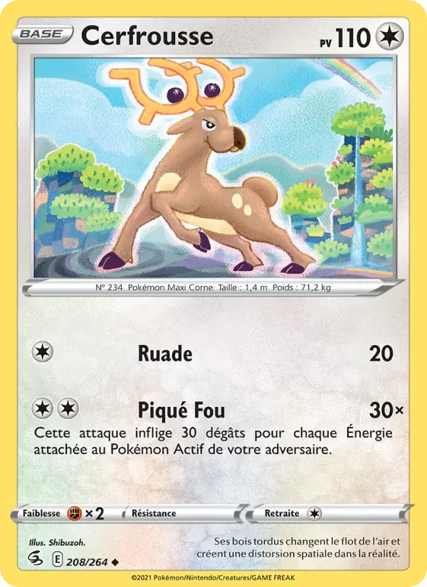 Carte Pokémon Cerfrousse — Poing de Fusion