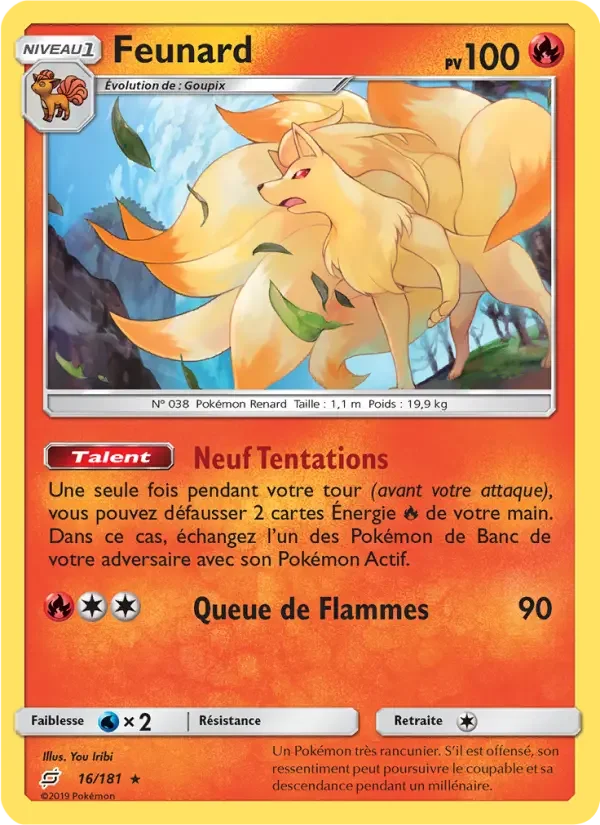 Carte Pokémon Feunard — Duo de Choc