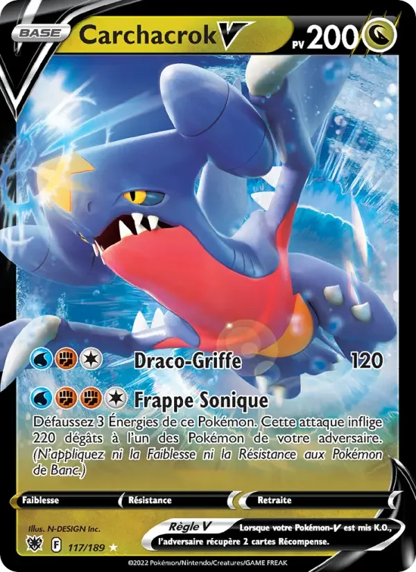 Carte Pokémon Carchacrok V — Astres Radieux