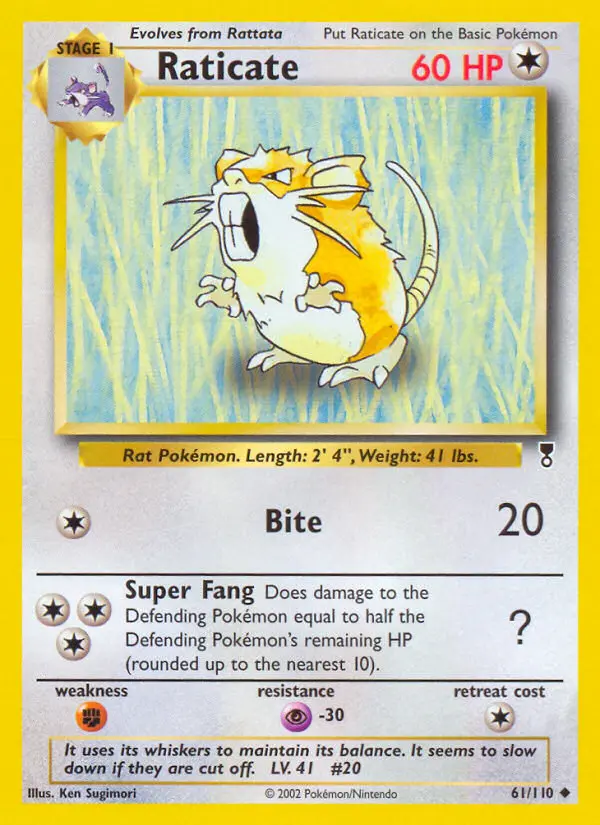 Carte Pokémon Rattatac — Legendary Collection