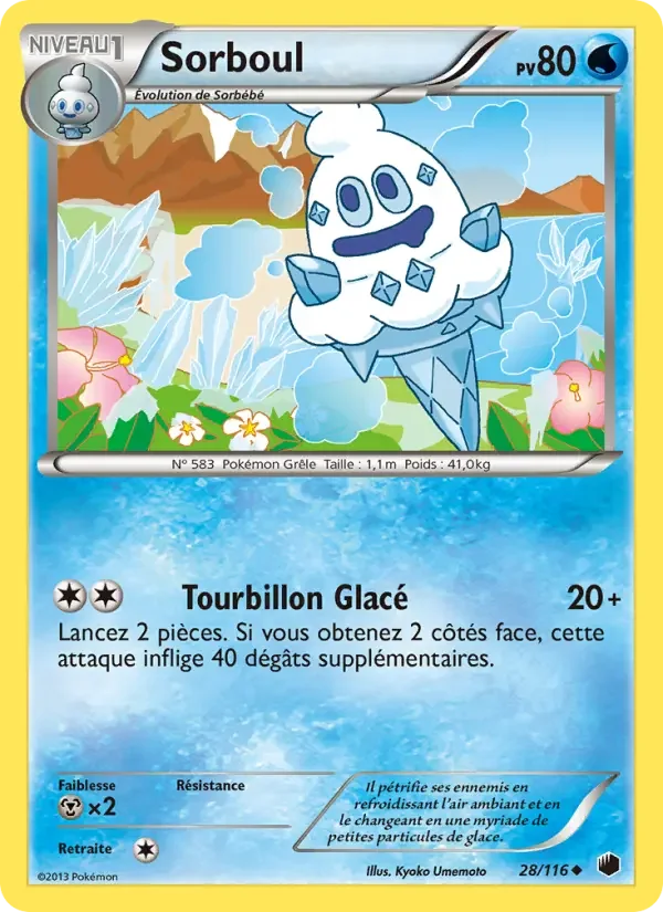 Carte Pokémon Sorboul — Glaciation Plasma