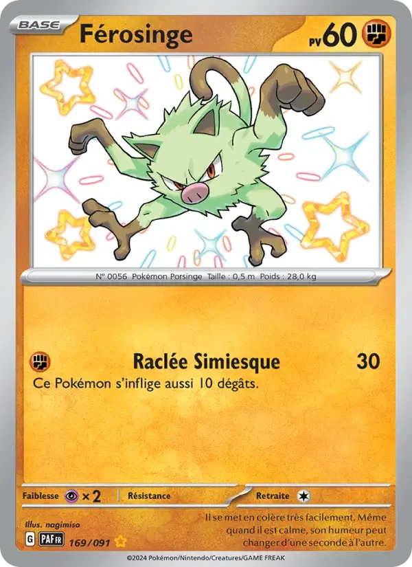 Carte Pokémon Férosinge — Destinées de Paldea