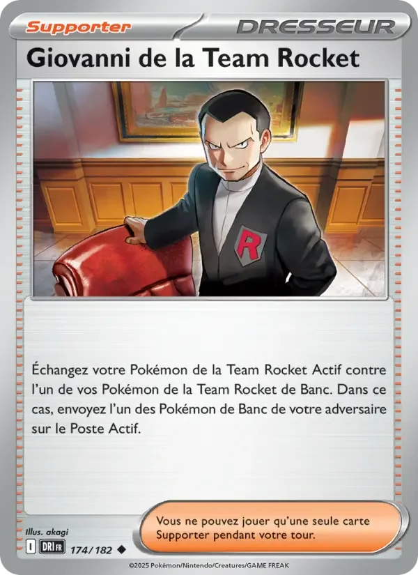 Carte Pokémon Giovanni de la Team Rocket — Rivalités Destinées