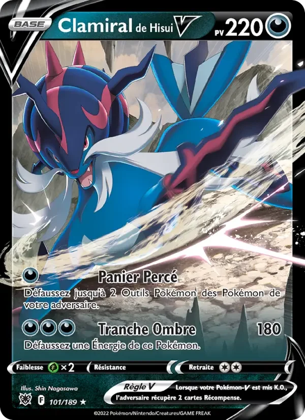 Carte Pokémon Clamiral de Hisui V — Astres Radieux