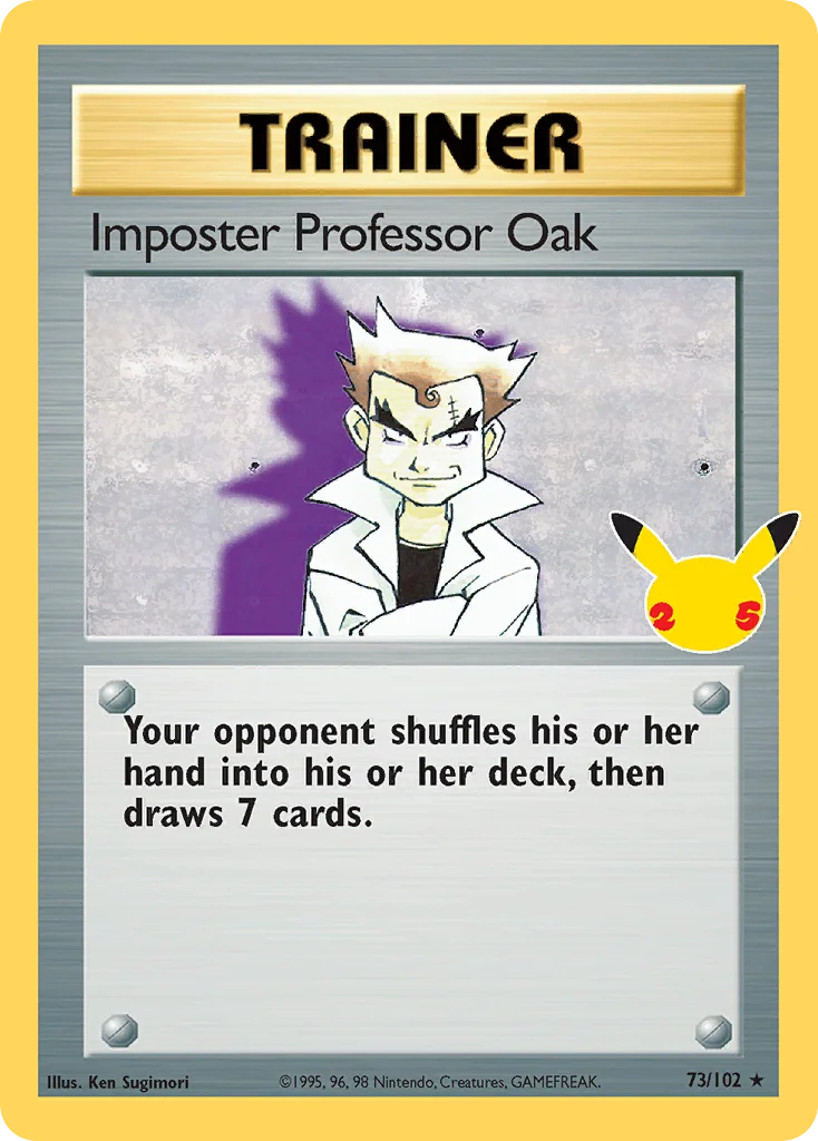 Carte Pokémon Faux Professeur Chen — Célébrations