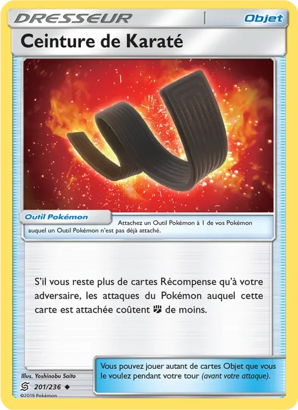 Carte Pokémon Ceinture de Karaté — Harmonie des Esprits