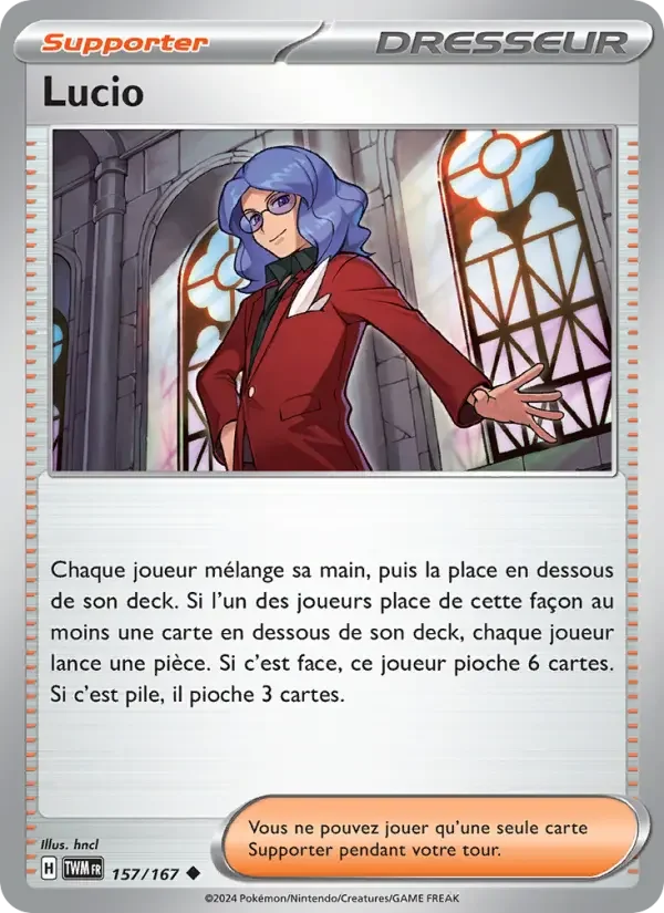 Carte Pokémon Lucio — Mascarade Crépusculaire