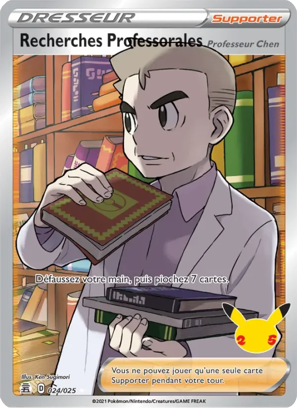 Carte Pokémon Recherches Professorales (Professeur Chen) — Célébrations