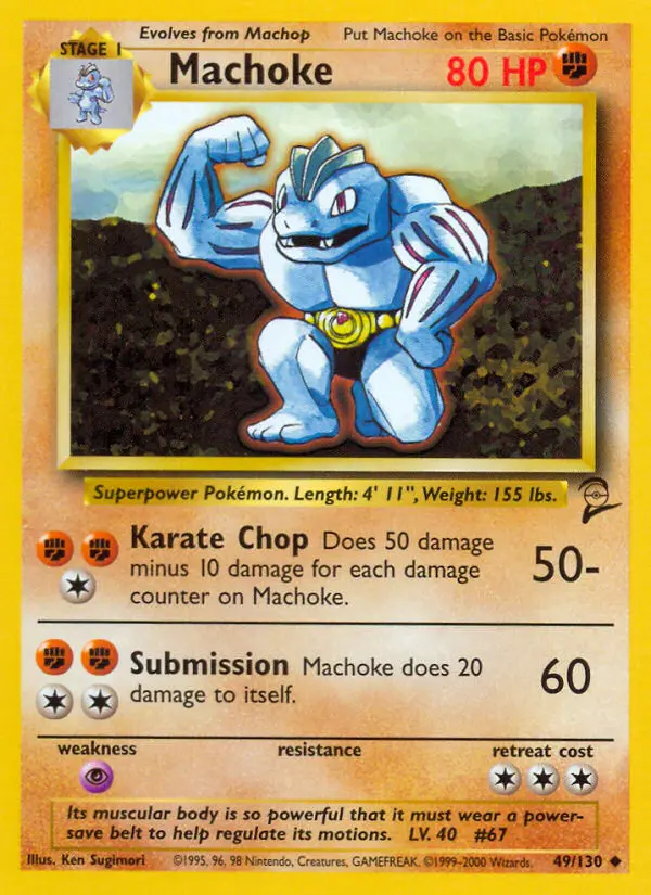 Carte Pokémon Machopeur — Base Set 2
