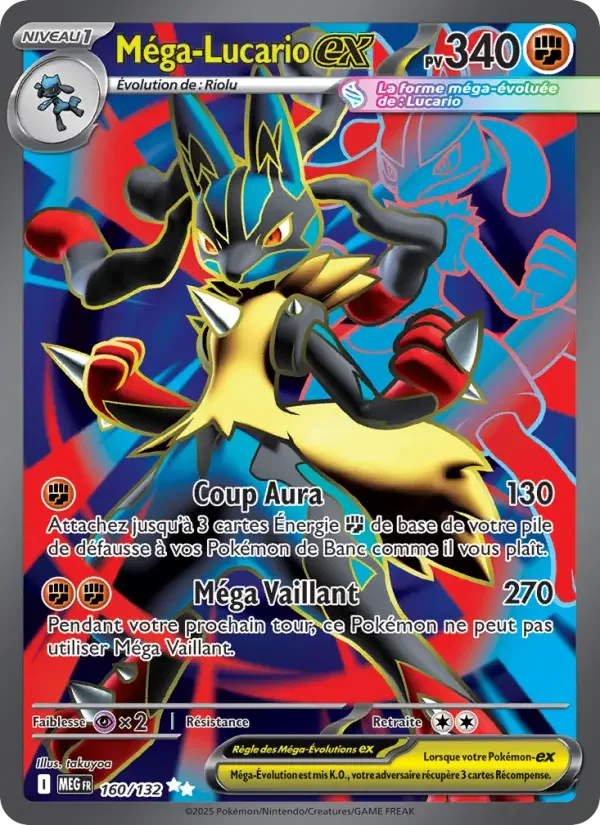Carte Pokémon Méga-Lucario-ex — Méga-Évolution
