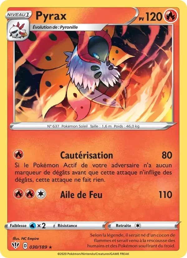 Carte Pokémon Pyrax — Ténèbres Embrasées