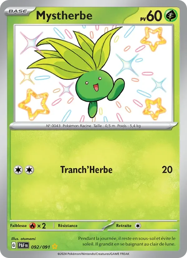 Carte Pokémon Mystherbe — Destinées de Paldea
