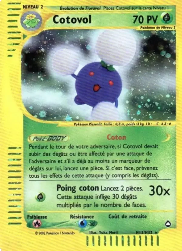 Carte Pokémon Cotovol — Aquapolis
