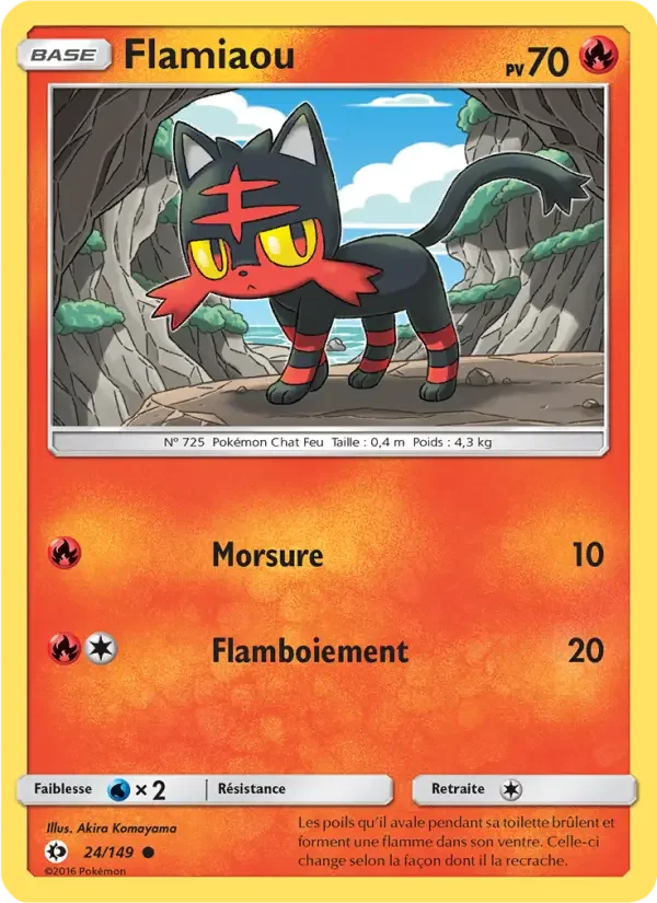 Carte Pokémon Flamiaou — Soleil et Lune