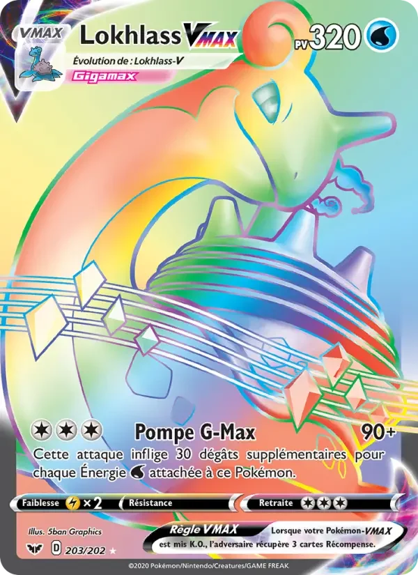 Carte Pokémon Lokhlass VMAX — Épée et Bouclier