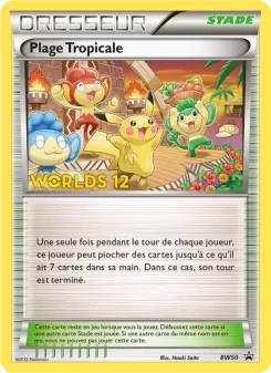 Carte Pokémon Plage Tropicale — Promos Noir et Blanc