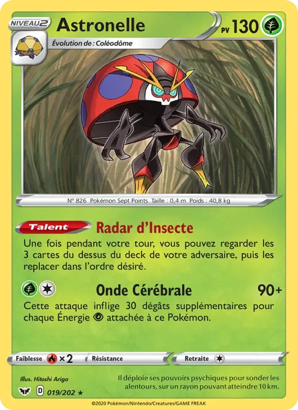 Carte Pokémon Astronelle — Épée et Bouclier