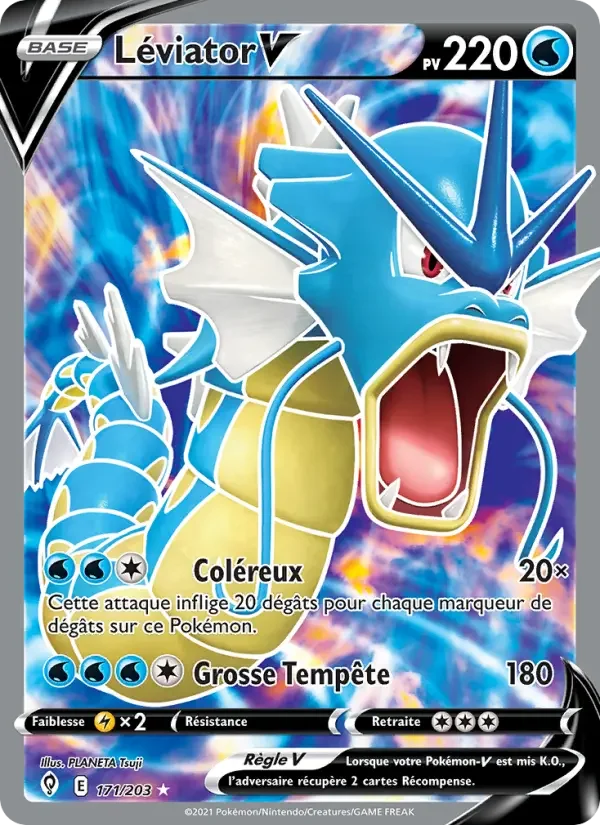 Carte Pokémon Léviator V — Évolution Céleste