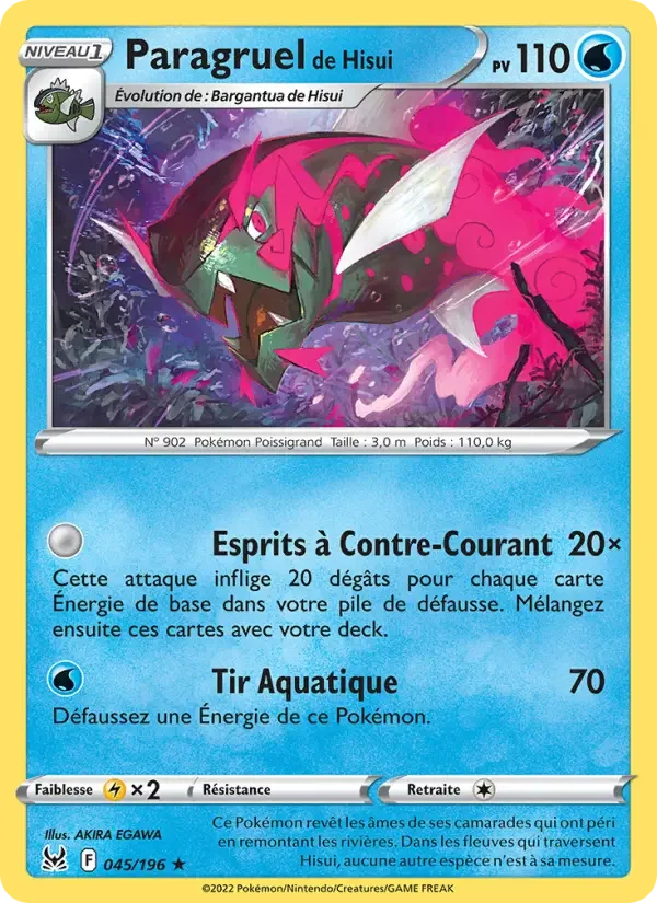Carte Pokémon Paragruel de Hisui — Origine Perdue