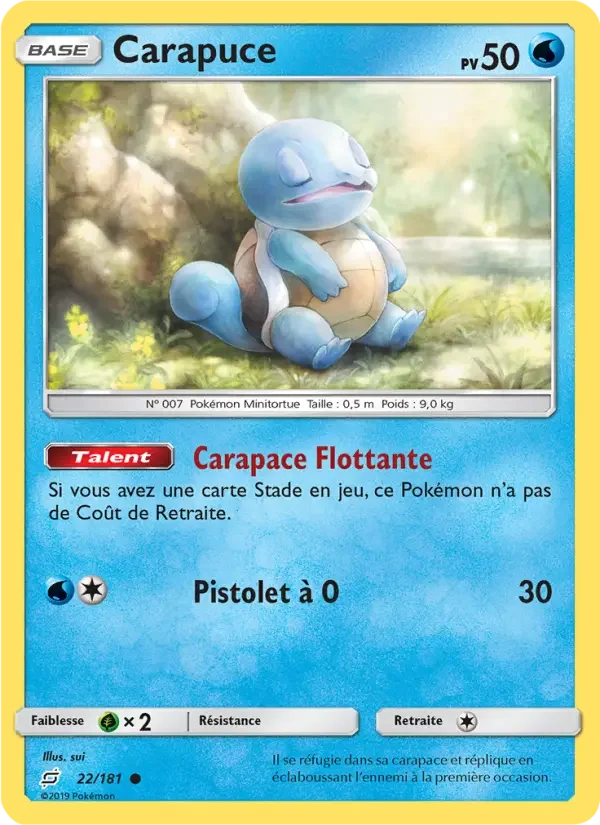 Carte Pokémon Carapuce — Duo de Choc