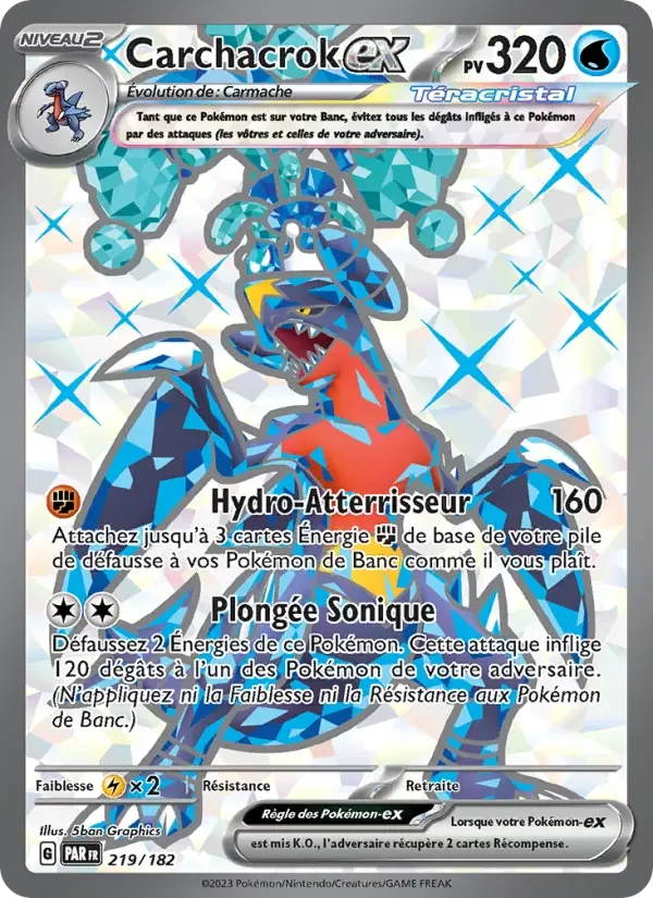 Carte Pokémon Carchacrok-ex — Faille Paradoxe