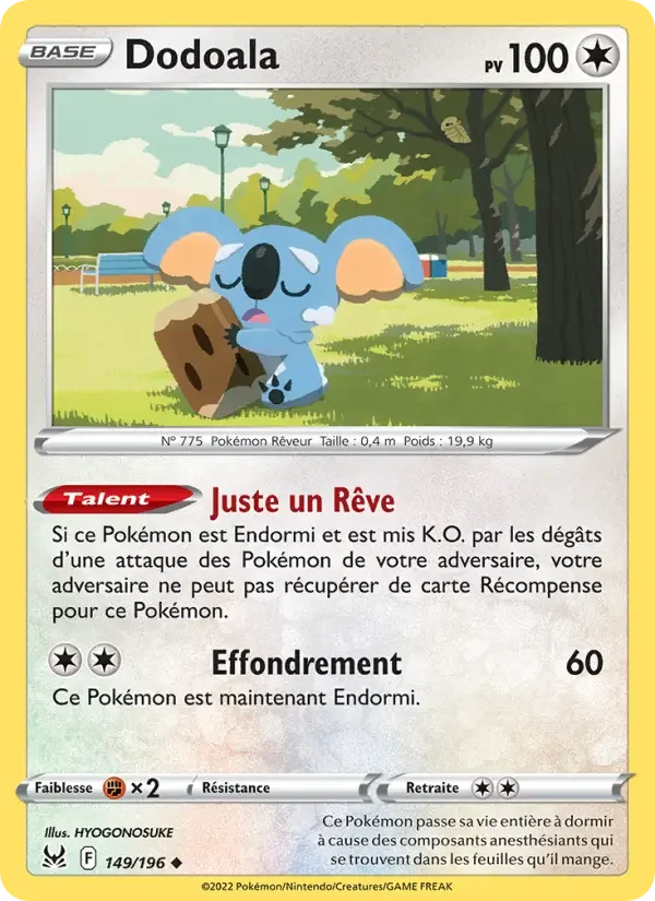 Carte Pokémon Dodoala — Origine Perdue
