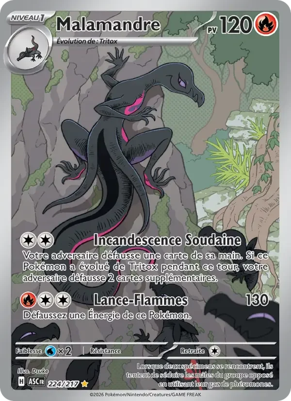 Carte Pokémon Malamandre — Héros Transcendants
