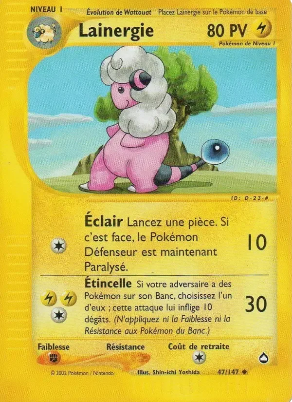 Carte Pokémon Lainergie — Aquapolis