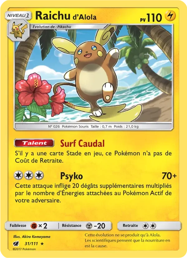 Carte Raichu d’Alola