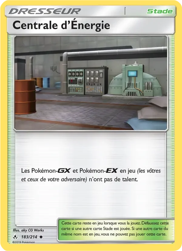 Carte Pokémon Centrale d’Énergie — Alliance Infaillible