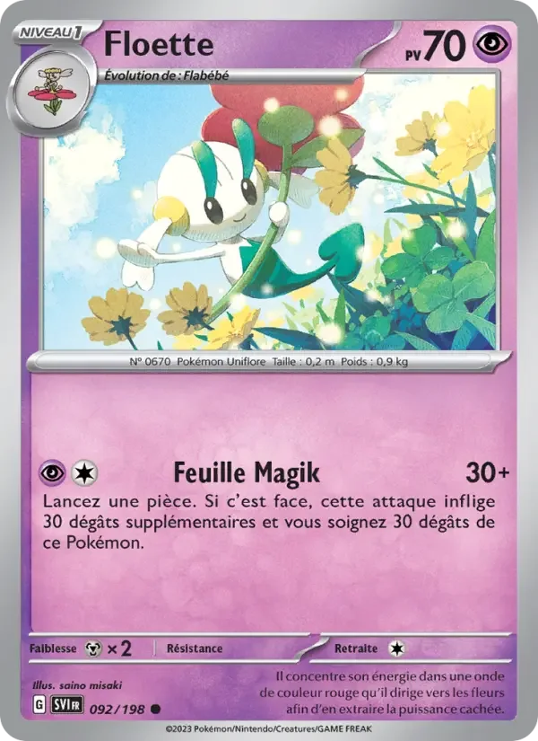 Carte Pokémon Floette — Écarlate et Violet