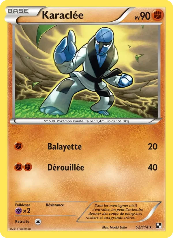 Carte Pokémon Karaclée — Noir & Blanc