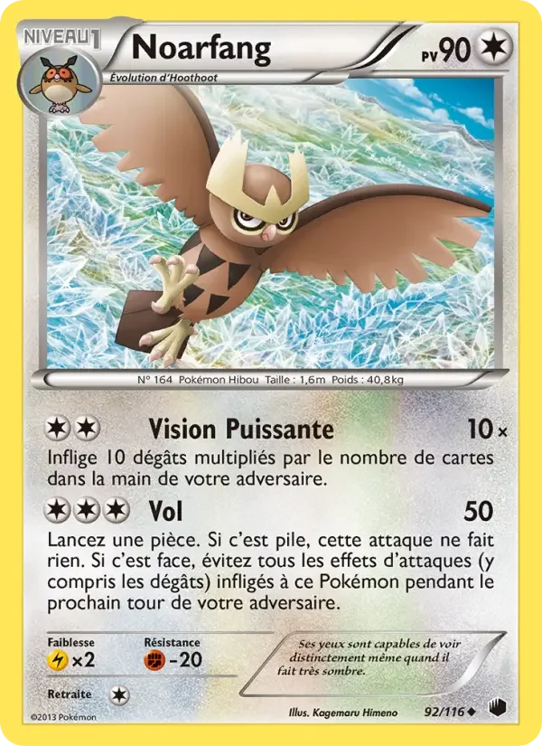 Carte Pokémon Noarfang — Glaciation Plasma