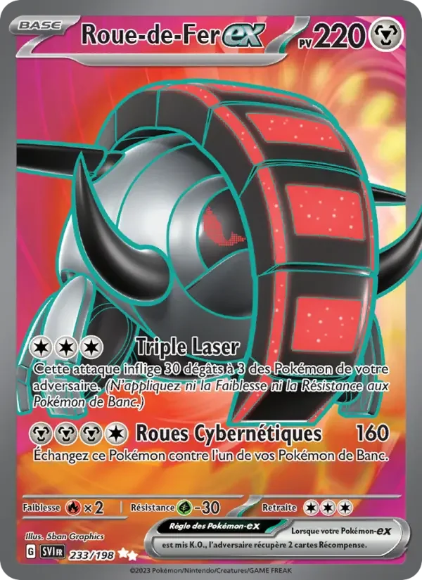 Carte Pokémon Roue-de-Fer-ex — Écarlate et Violet