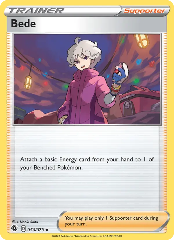 Carte Pokémon Bede — Promos Épée et Bouclier