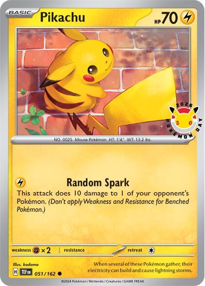 Carte Pokémon Pikachu — Forces Temporelles