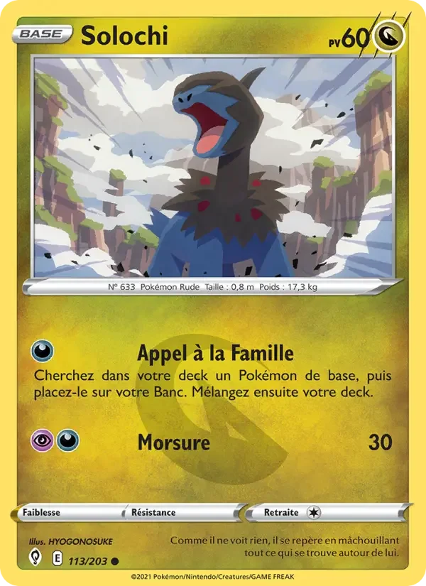 Carte Pokémon Solochi — Évolution Céleste