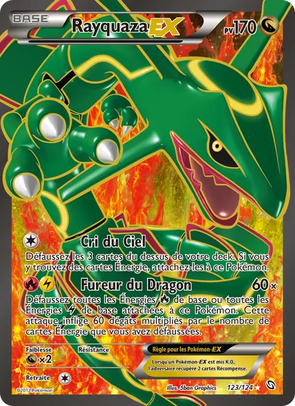 Carte Pokémon Rayquaza-EX — Dragons Exaltés