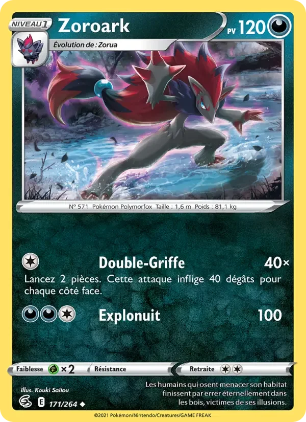 Carte Pokémon Zoroark — Poing de Fusion