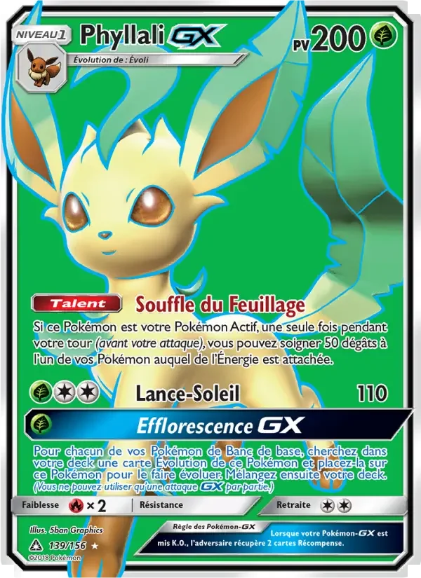 Carte Pokémon Phyllali GX — Ultra-Prisme