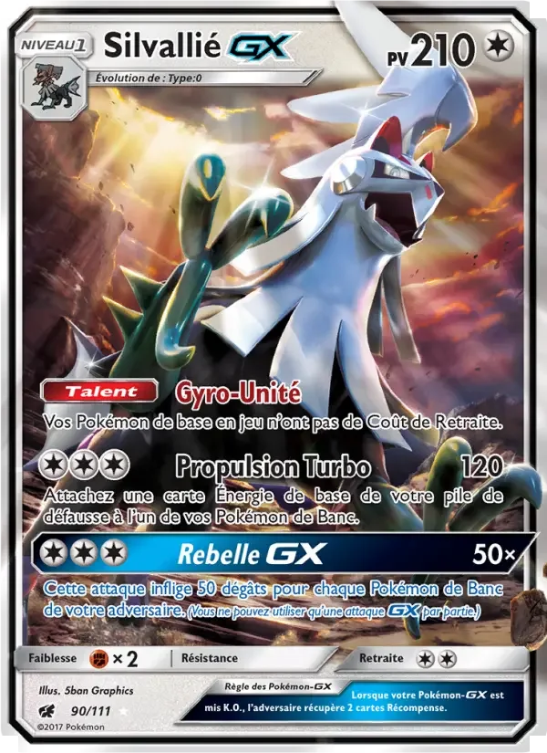 Carte Pokémon Silvallié GX — Invasion Carmin